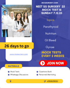 NEET SS Surgery Mock Test 16